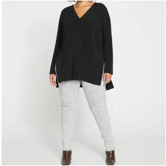 Universal Standard Clean Column Tunic 4XS 00 0 Black 2XS NWT Shirt Top Capsule - Picture 2 of 6